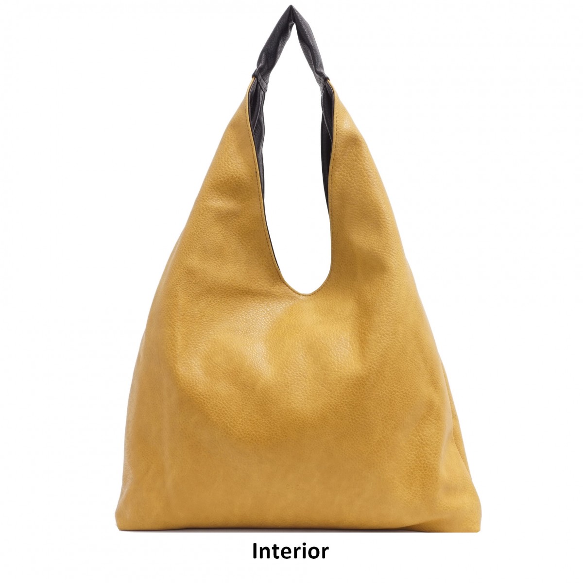 Cecilia 2-in-1 Reversible Hobo - Black / Dark Yellow 
